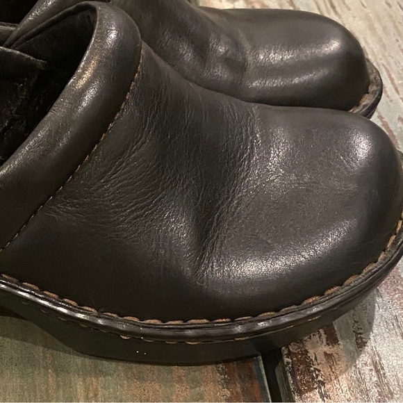 B.O.C. Peggy Clogs Black Leather Comfort Shoes Career Walking Womens Size 8 - Picture 8 of 14